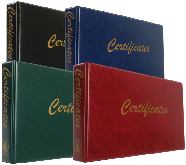 Certificate Binders