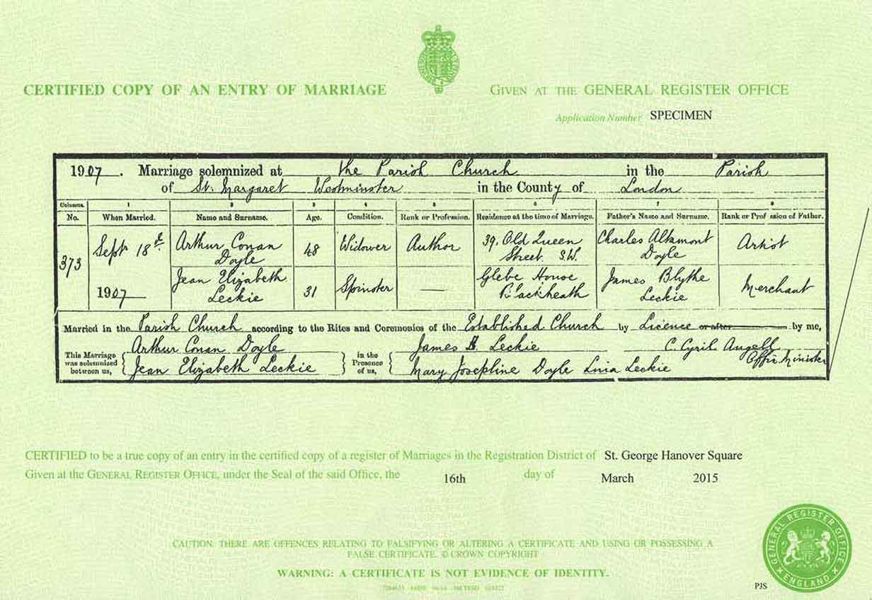 A Marriage Certificate